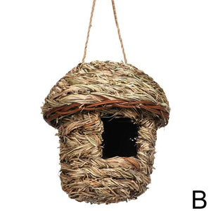 Planet Gates S 12x12cm / China Handwoven Straw Bird Nest Parrot Hatching Outdoor Garden Hanging Hatching Breeding House Nest Bird Accessory
