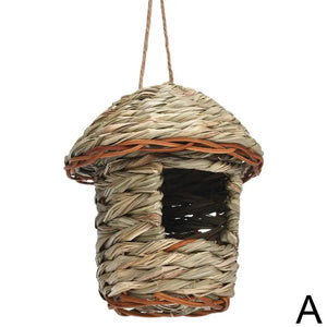 Planet Gates S 12x12cm / China Handwoven Straw Bird Nest Parrot Hatching Outdoor Garden Hanging Hatching Breeding House Nest Bird Accessory