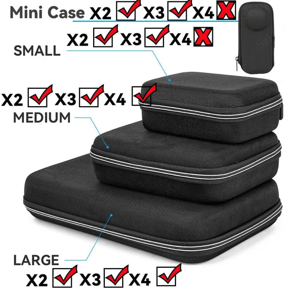 Planet Gates S Case / CHINA Box for Insta360 X4 X3 X2 Camera Carrying Case Portable Storage Bag Protective Case For Insta360 X3 X2 Action Camera Accessories