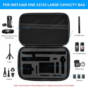 Planet Gates S Case / CHINA Box for Insta360 X4 X3 X2 Camera Carrying Case Portable Storage Bag Protective Case For Insta360 X3 X2 Action Camera Accessories