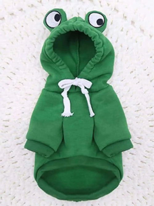 Planet Gates S / Green 1PC Cute Frog Pet Sweater for Small and Medium Dogs - Green Dog Hoodie with Fun Design - Keep Your Pup Cozy and Stylish