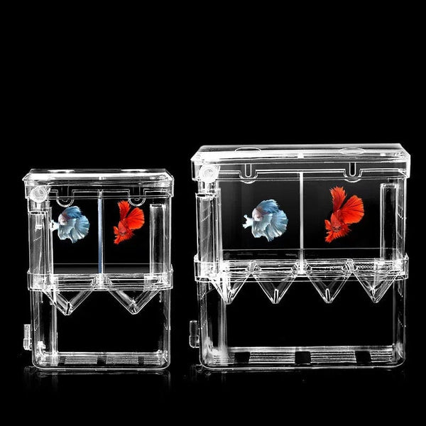Planet Gates S/L/XL Aquarium Acrylic Double-Deck Clear Fish Breeding Isolation Box Aquarium Breeder Fish Hatchery Divider Shrimp Fish Injured