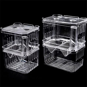 Planet Gates S/L/XL Aquarium Acrylic Double-Deck Clear Fish Breeding Isolation Box Aquarium Breeder Fish Hatchery Divider Shrimp Fish Injured