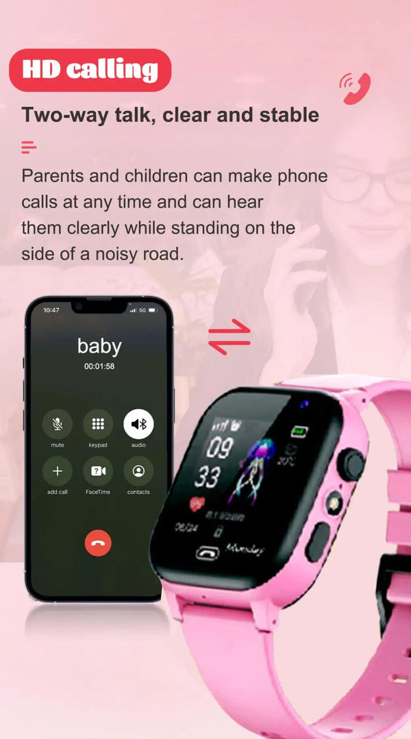 Planet Gates S1 black S1 Kids Smart Watch 2G SOS Call Phone Watch Antil-lost Baby LBS Location Tracker Child Smartwatch for Birthday Gifts