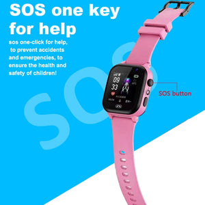 Planet Gates S1 black S1 Kids Smart Watch 2G SOS Call Phone Watch Antil-lost Baby LBS Location Tracker Child Smartwatch for Birthday Gifts