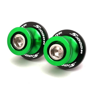 Planet Gates S1000R Green / CHINA Logo For BMW S1000R S1000RR 2009-2023 S1000XR 2014-2020 Swingarm Spools Sliders Stand Screws CNC Motorcycle Accessories M8 Bolts
