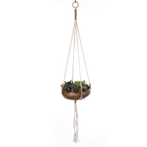 Planet Gates S13 Macrame Plant Hanger Indoor Hanging Planter Basket Woven Cotton Rope Flower Pot Crochet Plant Holder Stand for Boho Home Decor