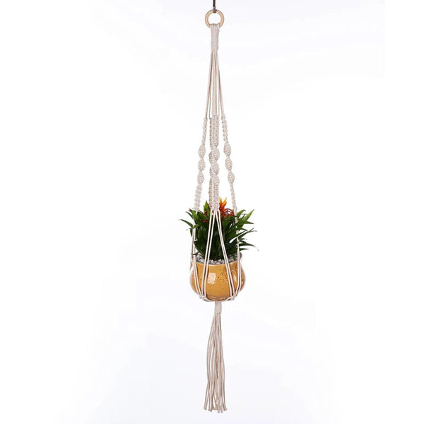 Planet Gates S13 Macrame Plant Hanger Indoor Hanging Planter Basket Woven Cotton Rope Flower Pot Crochet Plant Holder Stand for Boho Home Decor
