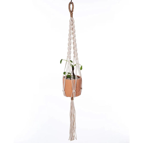 Planet Gates S13 Macrame Plant Hanger Indoor Hanging Planter Basket Woven Cotton Rope Flower Pot Crochet Plant Holder Stand for Boho Home Decor