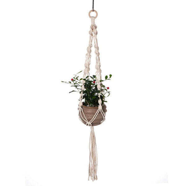 Planet Gates S13 Macrame Plant Hanger Indoor Hanging Planter Basket Woven Cotton Rope Flower Pot Crochet Plant Holder Stand for Boho Home Decor