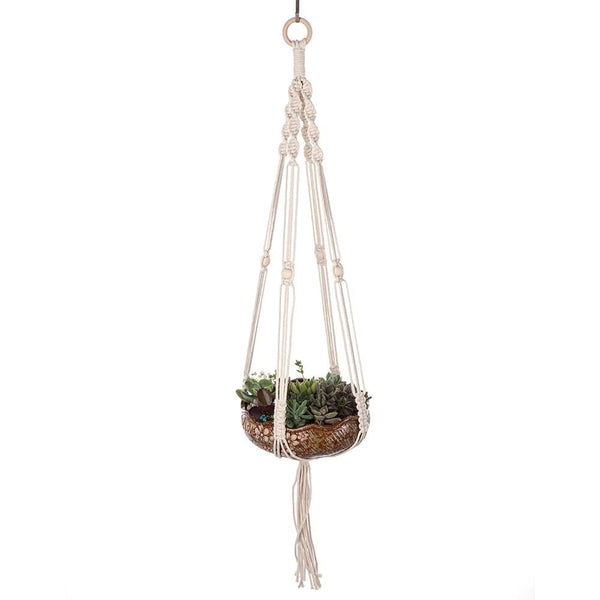 Planet Gates S13 Macrame Plant Hanger Indoor Hanging Planter Basket Woven Cotton Rope Flower Pot Crochet Plant Holder Stand for Boho Home Decor