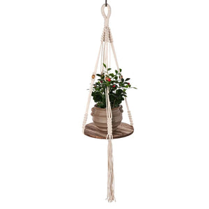 Planet Gates S13 Macrame Plant Hanger Indoor Hanging Planter Basket Woven Cotton Rope Flower Pot Crochet Plant Holder Stand for Boho Home Decor
