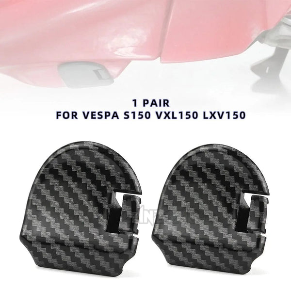 Planet Gates S150 1 PAIR CARBON For Vespa Sprint Primavera GTS GTV LX LXV S Motorcycle Fairing Frame Cover Chassic Side Plug ABS Plastic Blockers