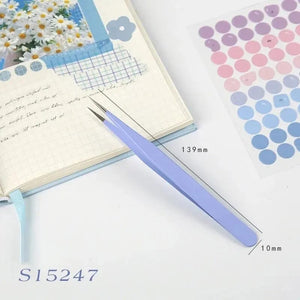 Planet Gates S15248 8Style Candy-colored Tweezers Creative Stainless Steel High Elastic Clips