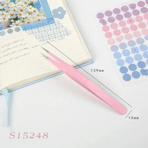 Planet Gates S15248 8Style Candy-colored Tweezers Creative Stainless Steel High Elastic Clips