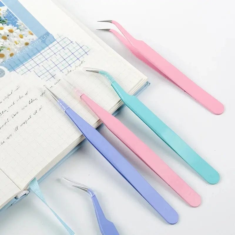 Planet Gates S15248 8Style Candy-colored Tweezers Creative Stainless Steel High Elastic Clips