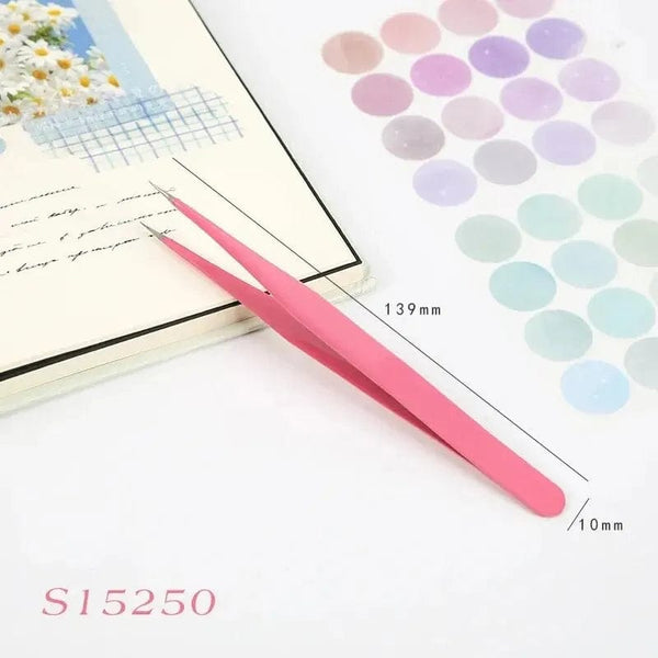 Planet Gates S15248 8Style Candy-colored Tweezers Creative Stainless Steel High Elastic Clips