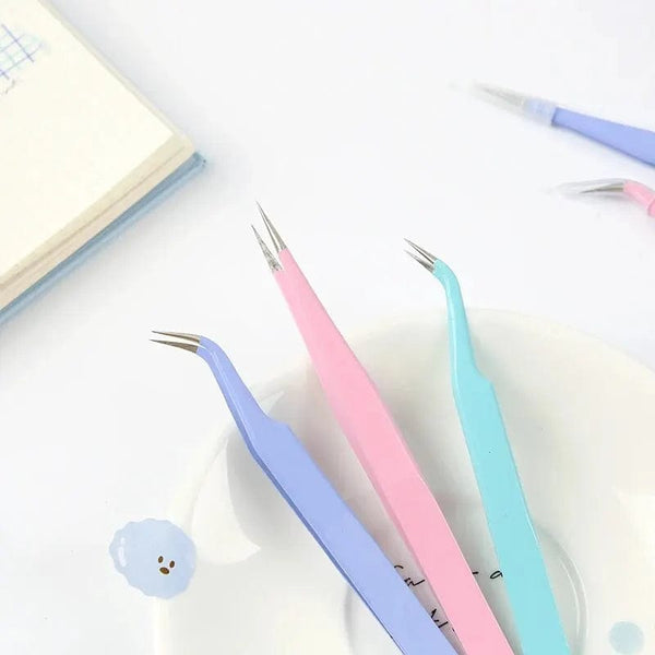 Planet Gates S15248 8Style Candy-colored Tweezers Creative Stainless Steel High Elastic Clips