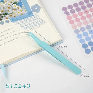 Planet Gates S15248 8Style Candy-colored Tweezers Creative Stainless Steel High Elastic Clips
