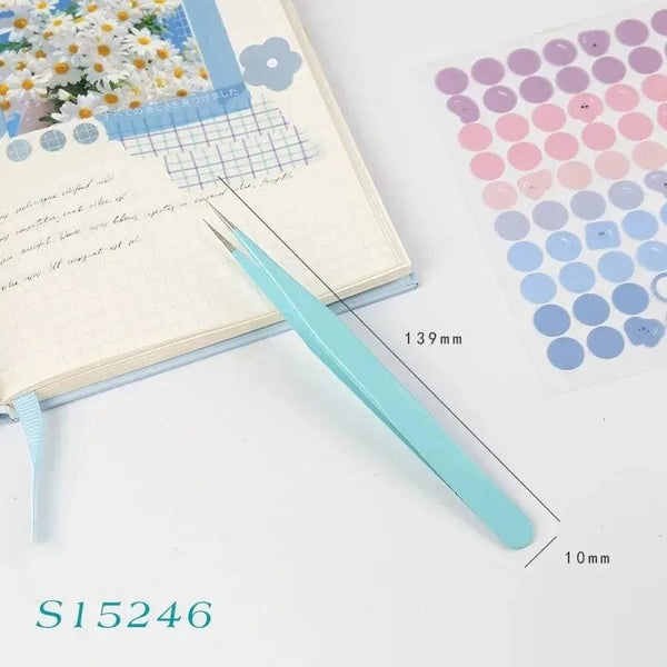 Planet Gates S15248 8Style Candy-colored Tweezers Creative Stainless Steel High Elastic Clips