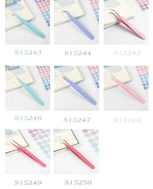 Planet Gates S15248 8Style Candy-colored Tweezers Creative Stainless Steel High Elastic Clips