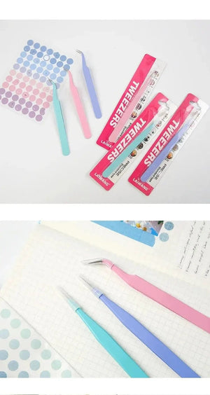 Planet Gates S15248 8Style Candy-colored Tweezers Creative Stainless Steel High Elastic Clips