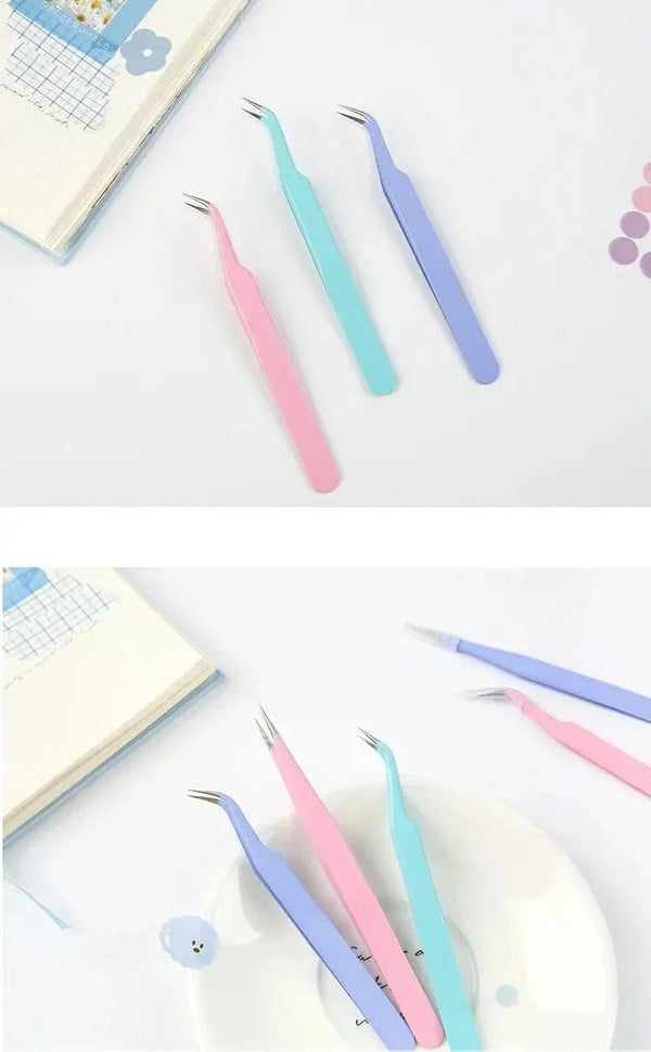 Planet Gates S15248 8Style Candy-colored Tweezers Creative Stainless Steel High Elastic Clips