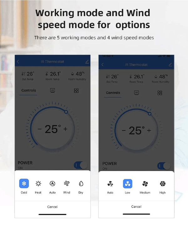 Planet Gates S16 PRO Tuya WiFi AC Thermostat Universal AC Remote Control Smart Life Temperature Thremostat Built-in Temperature Humidity Sensor