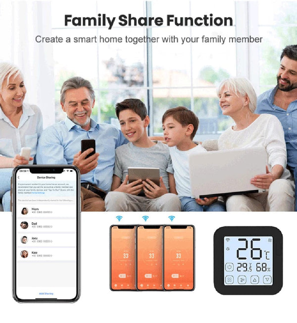 Planet Gates S16 PRO Tuya WiFi AC Thermostat Universal AC Remote Control Smart Life Temperature Thremostat Built-in Temperature Humidity Sensor