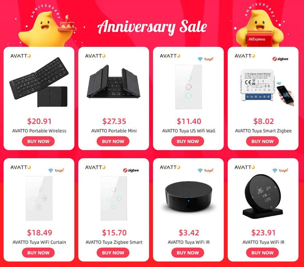 Planet Gates S16Pro AVATTO Tuya Universal WiFi RF+IR Remote Control with DIY RF433/RF315 Appliances,Smart Infrared Remote Control Work for AC/TV/DVD