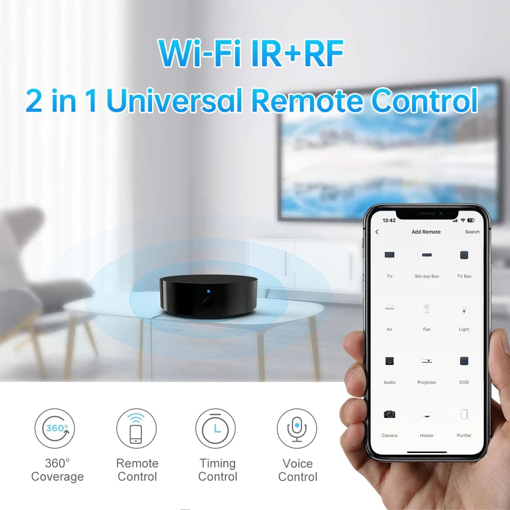 Planet Gates S16Pro AVATTO Tuya Universal WiFi RF+IR Remote Control with DIY RF433/RF315 Appliances,Smart Infrared Remote Control Work for AC/TV/DVD