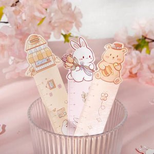 Planet Gates S20148-1 Mr. Paper 30PCs/Box Cute Animal Paper Bookmarks for Books Cartoon Style Ruler Gift Message Card Teacher Supplies Stationery