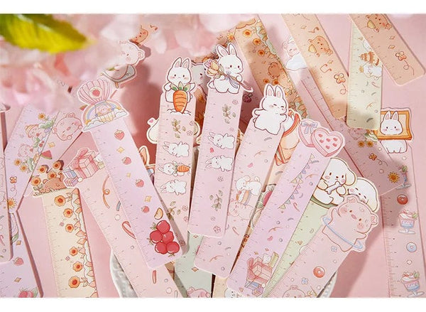 Planet Gates S20148-1 Mr. Paper 30PCs/Box Cute Animal Paper Bookmarks for Books Cartoon Style Ruler Gift Message Card Teacher Supplies Stationery