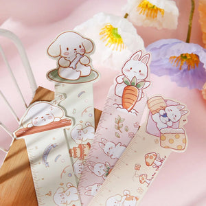 Planet Gates S20148-1 Mr. Paper 30PCs/Box Cute Animal Paper Bookmarks for Books Cartoon Style Ruler Gift Message Card Teacher Supplies Stationery