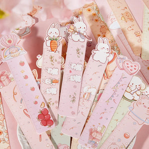Planet Gates S20148-1 Mr. Paper 30PCs/Box Cute Animal Paper Bookmarks for Books Cartoon Style Ruler Gift Message Card Teacher Supplies Stationery