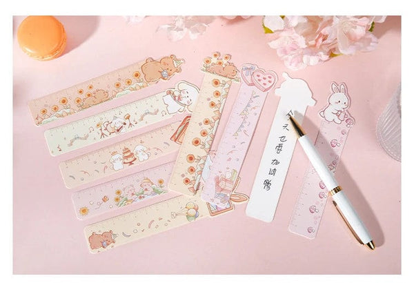 Planet Gates S20148-1 Mr. Paper 30PCs/Box Cute Animal Paper Bookmarks for Books Cartoon Style Ruler Gift Message Card Teacher Supplies Stationery