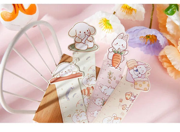 Planet Gates S20148-1 Mr. Paper 30PCs/Box Cute Animal Paper Bookmarks for Books Cartoon Style Ruler Gift Message Card Teacher Supplies Stationery