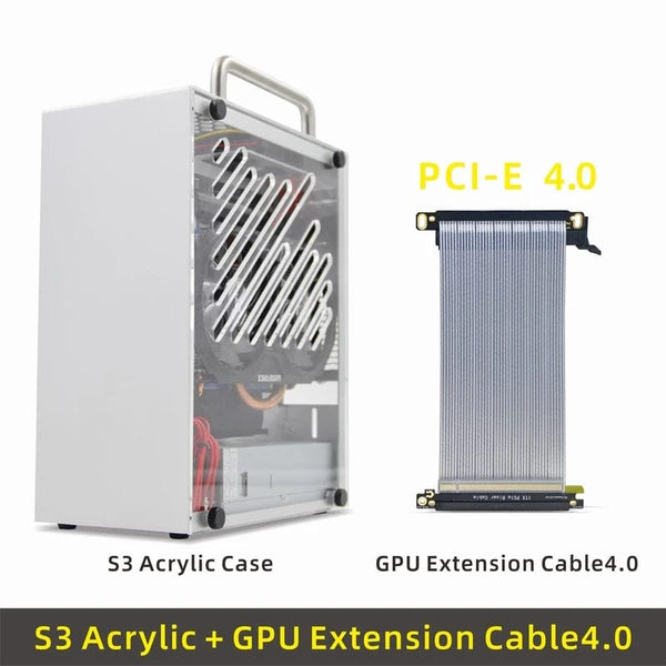 Planet Gates S3 Acr GPU CABEL3.0 METALFISH S3 MINI ITX Case Aluminum 5 Litre PC Gaming Small Chassis With Handle Support RTX3060/13600 Computer Compact A4 Case