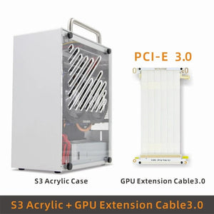 Planet Gates S3 Acr GPU CABEL3.0 METALFISH S3 MINI ITX Case Aluminum 5 Litre PC Gaming Small Chassis With Handle Support RTX3060/13600 Computer Compact A4 Case