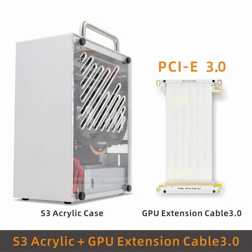 Planet Gates S3 Acr GPU CABEL3.0 METALFISH S3 MINI ITX Case Aluminum 5 Litre PC Gaming Small Chassis With Handle Support RTX3060/13600 Computer Compact A4 Case