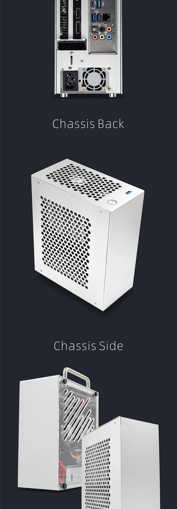 Planet Gates S3 Acr GPU CABEL3.0 METALFISH S3 MINI ITX Case Aluminum 5 Litre PC Gaming Small Chassis With Handle Support RTX3060/13600 Computer Compact A4 Case