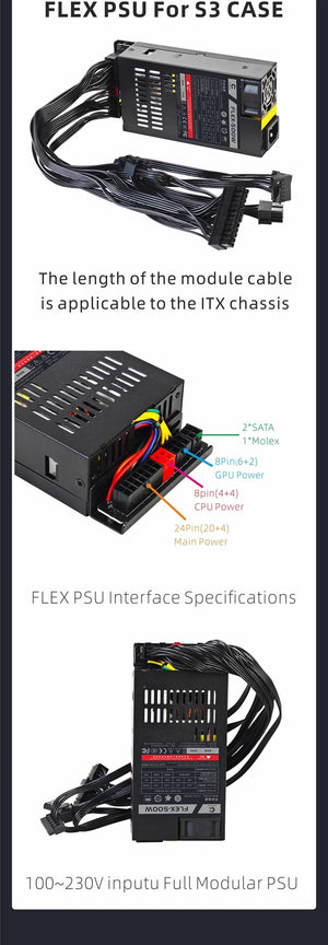 Planet Gates S3 Acr GPU CABEL3.0 METALFISH S3 MINI ITX Case Aluminum 5 Litre PC Gaming Small Chassis With Handle Support RTX3060/13600 Computer Compact A4 Case