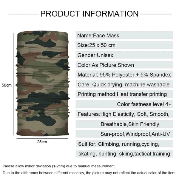 Planet Gates S4 Camouflage Cycling Face Mask Tactical Military Scarf Neck Gaiter Men Seamless Bandana Women Headband Balaclava Tube Face Shield