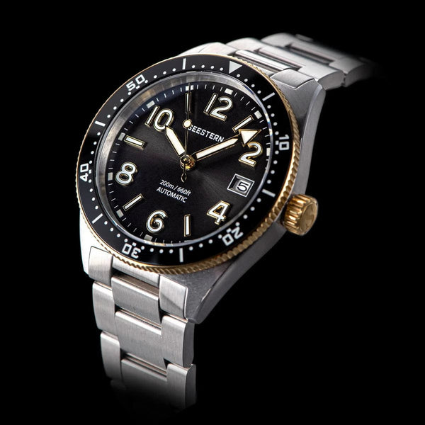 Planet Gates S434 Diver Watch Men Automatic NH35A Movement BGW9 Luminous Mechanical Wristwatches 20ATM Waterproof Sapphire Deployment Buckle