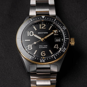 Planet Gates S434 Diver Watch Men Automatic NH35A Movement BGW9 Luminous Mechanical Wristwatches 20ATM Waterproof Sapphire Deployment Buckle