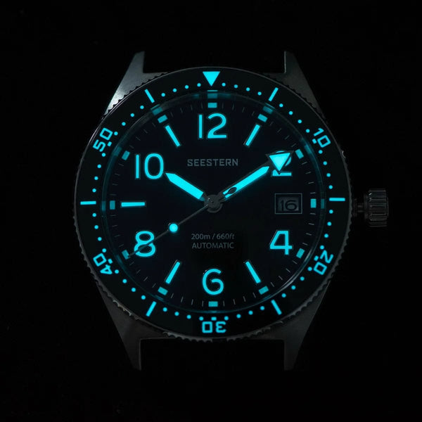 Planet Gates S434 Diver Watch Men Automatic NH35A Movement BGW9 Luminous Mechanical Wristwatches 20ATM Waterproof Sapphire Deployment Buckle