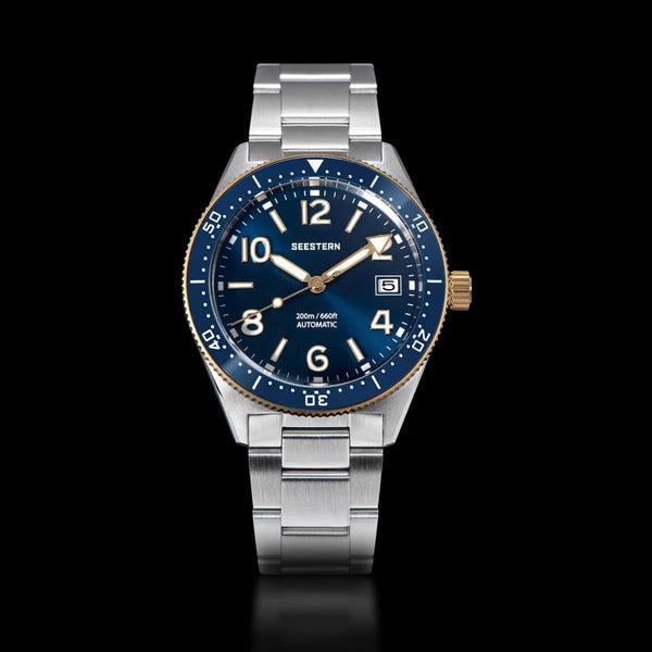 Planet Gates S434 Diver Watch Men Automatic NH35A Movement BGW9 Luminous Mechanical Wristwatches 20ATM Waterproof Sapphire Deployment Buckle