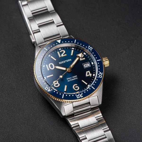 Planet Gates S434 Diver Watch Men Automatic NH35A Movement BGW9 Luminous Mechanical Wristwatches 20ATM Waterproof Sapphire Deployment Buckle