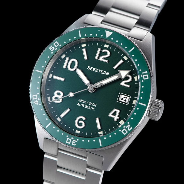 Planet Gates S434 Diver Watch Men Automatic NH35A Movement BGW9 Luminous Mechanical Wristwatches 20ATM Waterproof Sapphire Deployment Buckle