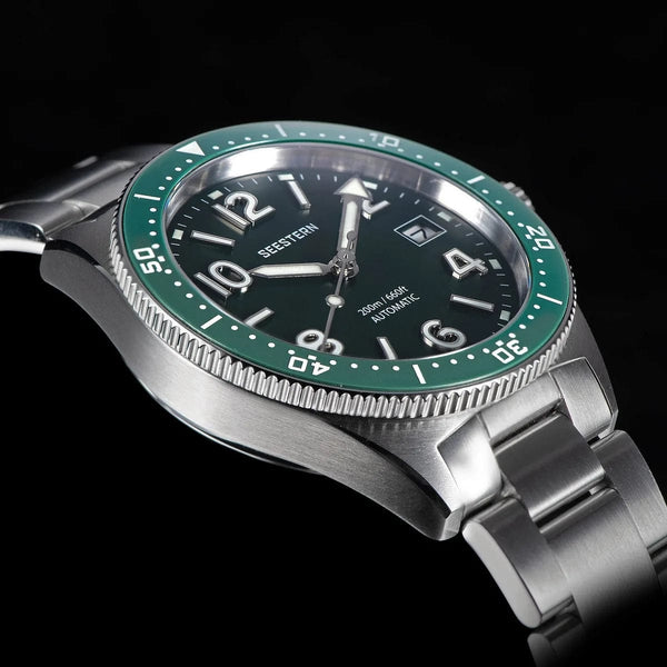 Planet Gates S434 Diver Watch Men Automatic NH35A Movement BGW9 Luminous Mechanical Wristwatches 20ATM Waterproof Sapphire Deployment Buckle